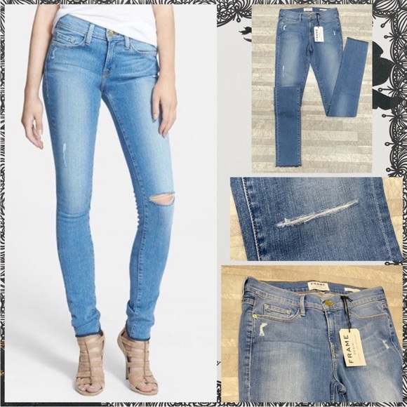 FRAME denim Forever Karlie in Fairfax deluxe.  Skinny Jean NWT Size 31 jeans - Picture 1 of 8
